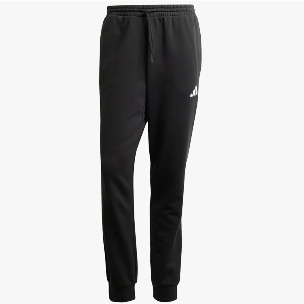 Adidas Men’s Essentials Regular Fit Jogger Feel Cozy Pants Tapered Leg Black 2XL